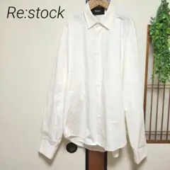 Re:stock リーストック BASIC シャツ ホワイト 白 ゆったり