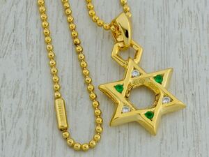 CHROME HEARTS/STAR OF DAVID PENDANT/BALL CHAIN/22K/クロムハーツ/スターオブデービッドペンダント