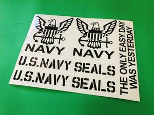 ・n3.U.S.NAVY SEALS ステッカー set（黒）世田谷ベース　ミリタリー　ステンシル★