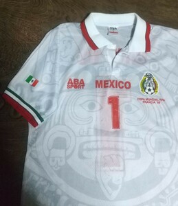 値下げ交渉 1998年 ワールドカップ仕様 メキシコ代表 復刻 カンポス ABA SPORT 検/FIFA WORLD CUP FRANCE 98 MEXICO RE ISSUE SHIRT CAMPOS