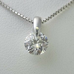 ダイヤモンド ネックレス 一粒 プラチナ 1カラット 鑑定書付ダイヤモンド 1.037ct Gカラー I1クラス EXカット CGL