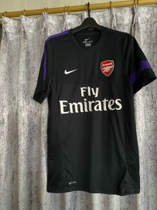 NIKE ナイキ アーセナル ユニフォーム サッカー プラクティスシャツ プラシャツ 半袖 ゲームシャツ 黒 イングランド Arsenal シャツ メンズ