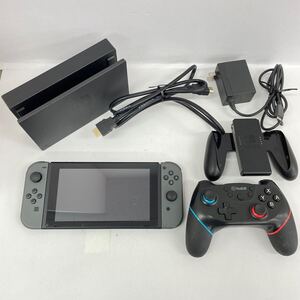 Nintendo Switch ニンテンドースイッチ 本体 HAC-001コントローラー HDMI ケーブル アダプター グレー 初期化済み 現状品 