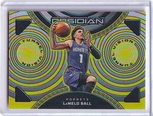 [10枚限定] NBAカード 2022-23 Obsidian Basketball LaMelo Ball Tunnel Vision Yellow Electric Etch 10/10 ラメロ ボール Hornets