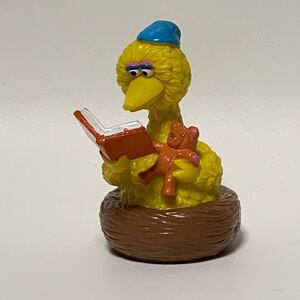 【Vintage】セサミストリート ビッグバード ベアー 本 PVC フィギュア 人形 アプローズ セサミ Sesame Street applause Big Bird Figure 