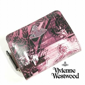 新品1円～★定価3.8万 Vivienne Westwood ヴィヴィアンウエストウッド 牛革レザー ラウンドファスナー財布 ORB LONDON BRIDGE ◆5043◆