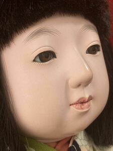 コレクター所蔵品 市松人形 日本人形 光龍斎作 アンティーク 抱き人形 丸平 豆人形 玩具 雛人形 ビスクドール 戦前 縮緬 昭和初期 