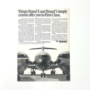 BOAC 1960年代 アメリカ 雑誌 ヴィンテージ 広告 A1408