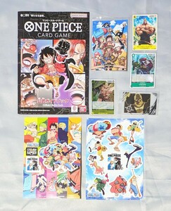 onepiece 非売品生写真 麦わらストア特典 ルフィ ゾロ サンジ ONE PIECEカードゲーム 公式ガイドブック セブンイレブン限定ステッカー