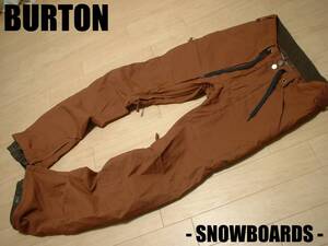 BURTONスノボパンツMお勧め美品ブラウン正規バートンSNOWBOARDSスノーボードDRYRIDEマウンテン雪山アウトドアSKIスキー上下セット出品中