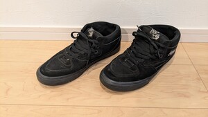 VANS バンズ　ハーフキャブ HALFCAB 27.5cm US9.5 スケボー　使用無し　古着　USED　黒　ブラック スニーカー　 MID