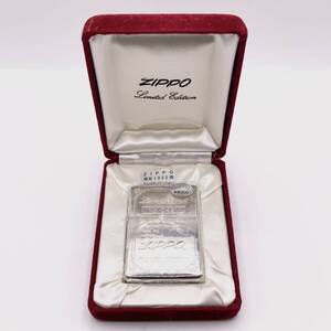 #15102　限定1000個 Zippo / ジッポー LIMITED EDITION シリアル NO.0421 SILVER15ミクロン　シルバーカラー　火花NG　現状品　ケース付