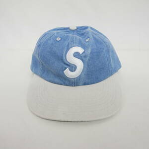 【1円】未使用 国内正規 Supreme 24SS 2-Tone S Logo 6-Panel Cap ツートーン Sロゴ 6パネルキャップ デニムキャップ Washed Denim Free