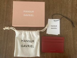 MANSUR GAVRIEL マンサーガブリエル カードケース　定期入　名刺入　レッド　赤　イタリア製