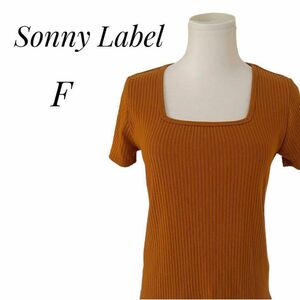 Sonny Label サニーレーベル　レディース　トップス　半袖　カットソー　オレンジ　フリーサイズ　レーヨン35% 送料無料　匿名配送