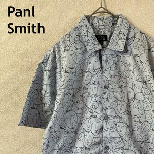 A3 PaulSmith パターン柄シャツ　イラスト柄　半袖　Mメンズ