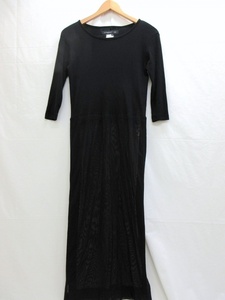 YOHJIYAMAMOTO+NOIR ヨウジヤマモトプリュスノアール 切替ワンピース Dress 3 NY-T39-193 毛100% MADE IN JAPAN