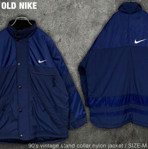 OLD NIKE 90s ビンテージ スタンドカラー 中綿 ナイロンジャケット オールド ナイキ 80s 00s Y2K 古着 jacket