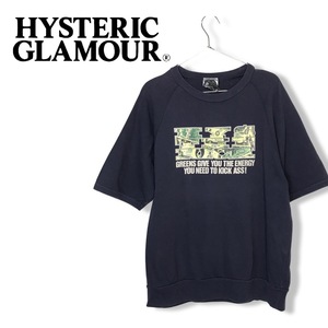 VINTAGE★HYSTERIC GLAMOUR ヒステリックグラマー★メンズ HYS THE RICH ヒップホップ Tシャツ 半袖 size L ネイビー 管:C:02