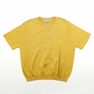 未使用 RAffa MOLINA 半袖 セーター イエロー Size L #21756 送料360円 きれいめ カジュアル