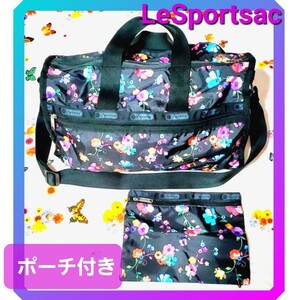 レスポートサック LeSportsac ポーチ付き ナイロン ボストンバッグ ショルダーバッグ 斜めがけストラップ付き