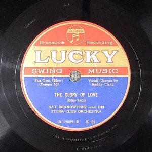 SP盤 レコード SHOE SHINE BOY/DUKE ELLINGTON THE GLORY OF LOVE/NAT BRANDWYNNE /LUCKY SWING MUSIC NY28