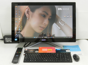 超美品 オーナーメイド Win11 BRAVIA画質 SVL2411AJ Core i7 GT620M 16GB MEM & 1TB 新品SSD可 W録BS地デジ スグつくTV HDMI タッチ Office