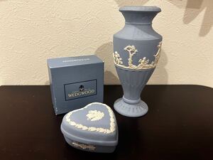 1円スタート　超美品　WEDGWOOD 小物入れ　ジャスパーフラワーベース　 一輪挿し 花瓶 ウェッジウッド 花器