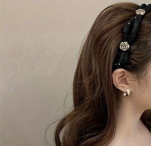 カチューシャ バラ 薔薇 ツイスト 痛くない ヘアアクセサリー 韓国アクセサリー 上品 大人っぽい 大人可愛い お洒落 プレゼント