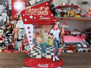 限定生産★絶版★コカコーラ アメリカンダイナーウェートレス 50s フィギュア ＆ プレート アメリカングラフィティ DINER2