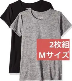 Tシャツ テックウェア クルーネック ストレッチ 半袖 レディース 2枚組 M