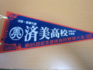 高校野球　済美高校　第85回選抜高校野球大会　ペナント　甲子園