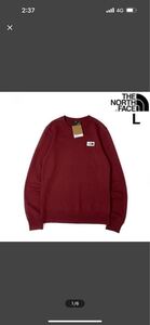 THE NORTH FACE HERITAGE PATCH CREW トレーナー 裏起毛 ロゴパッチ US限定 L 赤