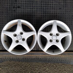 管理番号：Ｗ6-160【2本価額】【14×5.5J 4x100 ET+45 ハブ54】スズキ　O.Z RACING　カルタス純正オプション/イタリア製・直接引取可能