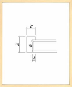 デッサン用額縁 木製フレーム UVカットアクリル付 9102 三三サイズ 乳白