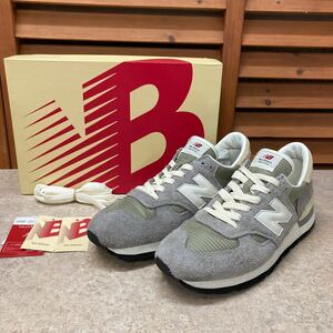 N 156【NEW BALANCE ニューバランス】USA製 M990TA1 スニーカー グレー系 SIZE 28cm US 10