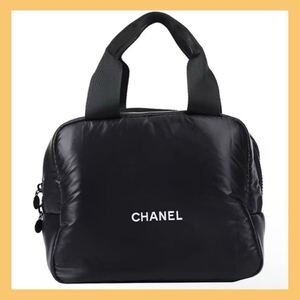  CHANEL ミニボストン　ブラック 化粧ポーチ　ノベルティ