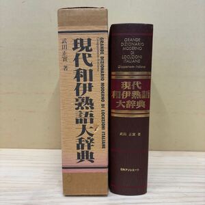 初版 現代和伊熟語辞典 武田正貫 チェザーレ・フロルディ 日外アソシエーツ/古本/経年による汚れヤケシミ傷み凹み/状態は画像で確認を/NCで