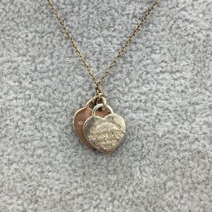 Tiffany&Co. ティファニー リターントゥ ミニダブルネックレス 925刻印 総重量3.9g【DAAT9016】