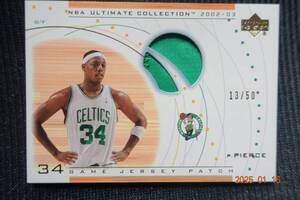 Paul Pierce 2002-03 Upper Deck Ultimate Collection Game Jersey Patch #13/50