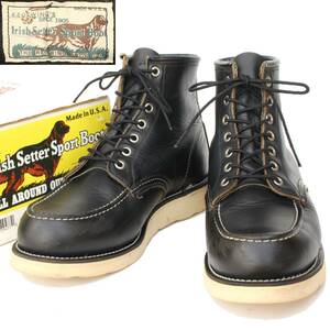 (31558)美品良品 茶芯REDWING8179レッドウィング8.5E約26.5cm (黒ブラック1997年製 四角犬タグ スクエア犬タグ旧犬 ヴィンテージ8130 9874)