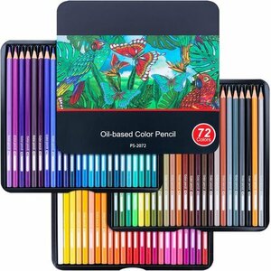 新品 Ninonly 72色 プロ、初心者、子供に適す ノード子供用 落書き プロ 油性色鉛筆 72色セット 色鉛筆 177