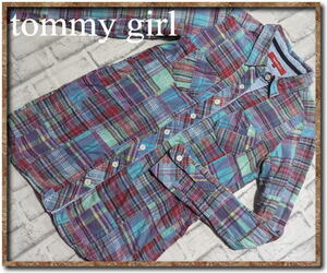 ☆tommy girl　トミーガール　刺繍入りパッチワークシャツ☆