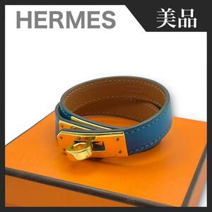 【美品】HERMES エルメス ケリー ブレスレット ドゥーブルトゥール レザー