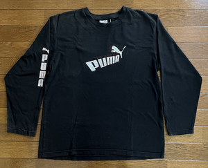 PUMA プーマ 長袖 ロングスリーブ Tシャツ Mサイズ　黒 白 赤