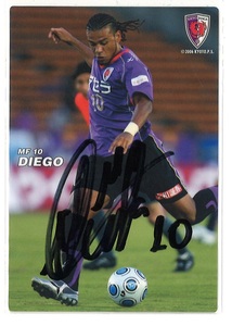 直筆サイン入2009 CALBEE 京都サンガF.C.「ディエゴ DIEGO」215 ヴィッセル神戸 東京ヴェルディ 柏レイソル ベガルタ仙台モンテディオ山形