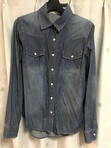 美品【FREE’S MART DENIM/フリーズマート】ウエスタンデニムシャツ/S★レディース★ブルー系★USED