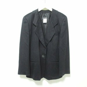 美品 GIORGIO ARMANI ジョルジオアルマーニ カシミア100％ シングル 1B テーラードジャケット 40 ブラック 032 ◆