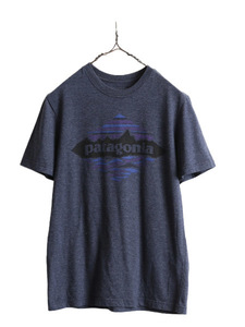 15年製 ■ パタゴニア プリント 半袖 Tシャツ メンズ XS / 古着 Patagonia アウトドア グラフィック フィッツロイ スリムフィット イラスト