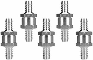 アルミ合金 ワンウェイバルブチェック 油ガソリンディーゼル水 燃料ライン 非戻り 8mm ノーブランド品2個